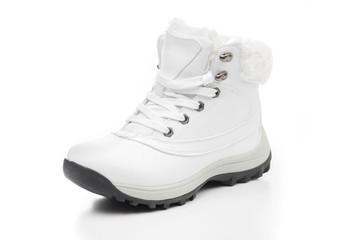 running shoes on the white background