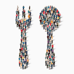  people  shape  table set restaurant