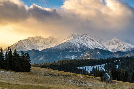 Fototapeta Panorama górska niesamowite niebo