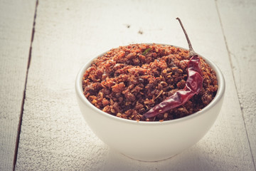 chili paste thai food ,made from grilled fish