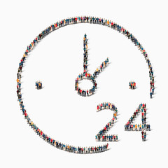 people  clock time icon