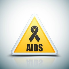 AIDS alert triangle sign