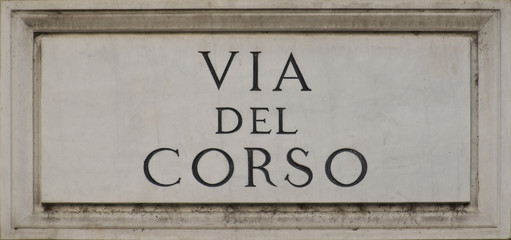 Corso's Street in Rome