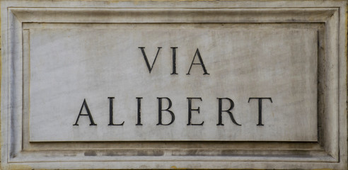 Alibert's Street in Rome