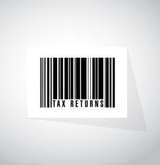 tax returns barcode sign concept