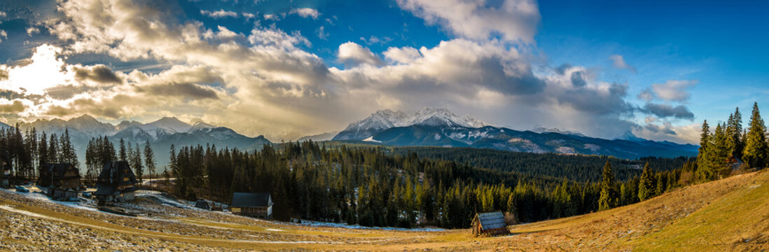 Fototapeta Panorama górska widok na Tatry