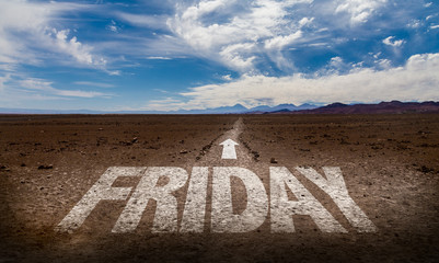 Friday written on desert road