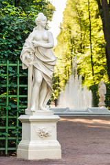 Obraz premium Ivstitia statue in the Summer Garden, St Petersburg, Russia