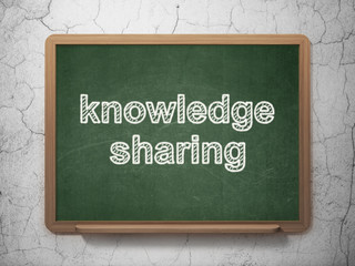 Fototapeta premium Studying concept: Knowledge Sharing on chalkboard background
