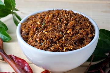 chili paste thai food ,made from grilled fish