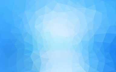 Blue polygonal design pattern, which consist of triangles and gradient in origami style.