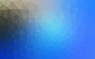 Blue polygonal design pattern, which consist of triangles and gradient in origami style.