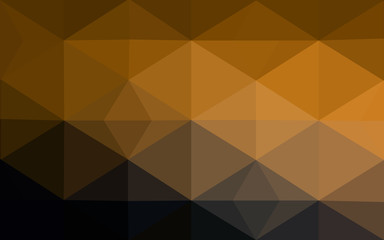 Dark orange polygonal design pattern, which consist of triangles and gradient in origami style.
