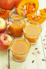 Pumpkin and apple juice