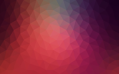Obraz premium Multicolor pink, red, orange polygonal design pattern, which consist of triangles and gradient in origami style.