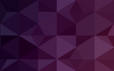 Dark purple polygonal design pattern, which consist of triangles and gradient in origami style.