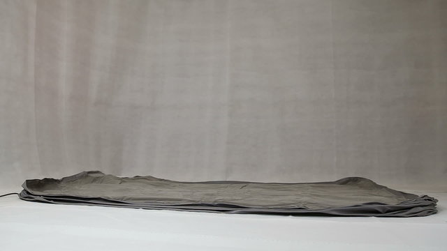 The process of inflating inflatable rubber beds timelaps
