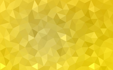 Yellow polygonal design pattern, which consist of triangles and gradient in origami style.