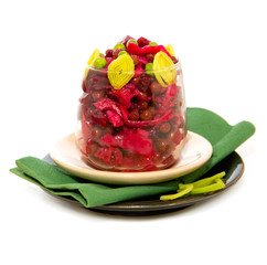 Russian beet salad vinaigrette.