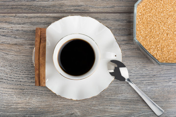 Sweet coffee with cinnamon