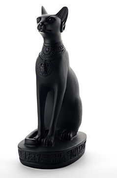 Ancient egyptian black cat statue - souvenir