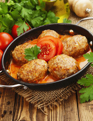 Meat cutlets with cabbage