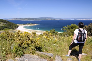Cies islands in Vigo, Spain.