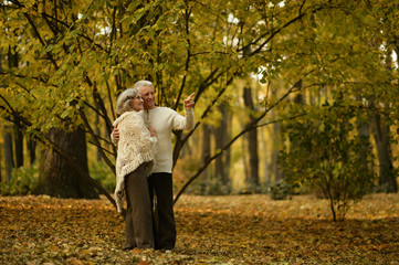Mature couple walking