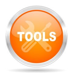 tool orange silver metallic metallic chrome web circle glossy icon
