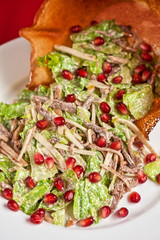 meat and pomegranate salad