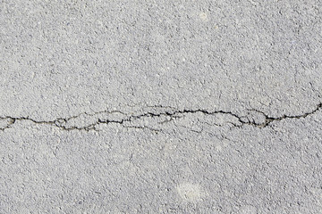 Cracked asphalt
