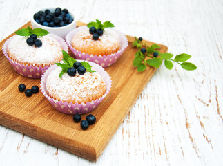 muffins with blueberry
