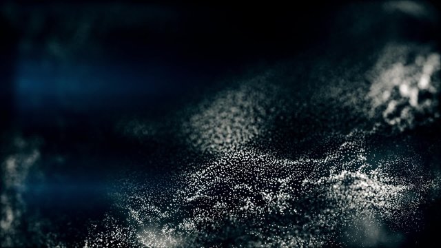 Monochrome abstract particles, defocused bokeh seamless loop