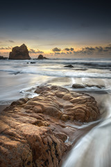 Peaceful Sunset, end of the day at isolated beach