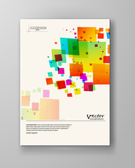 Abstract spectrum colorful bottom mosaic brochure.