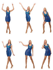 Fototapeta premium Composite photo of woman in various poses