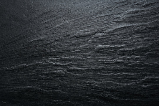 Schwarze Schiefer Struktur - Stein - Grunge Hintergrund © htpix
