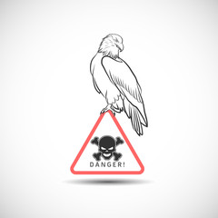 Eagle on danger symbol