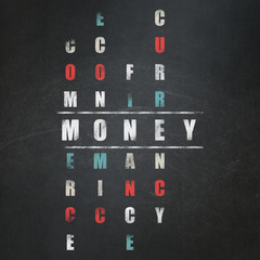 Money concept: Money in Crossword Puzzle