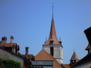 Fototapeta na wymiar Dächer, Türme und Schornsteine