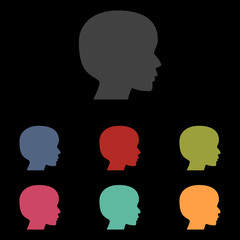 Human head silhouette