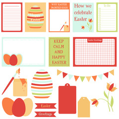 Set of vector cards for scrapbooking.