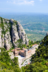 Fototapeta na wymiar Spanish monastery in mountains 