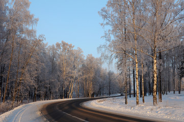 Frosty winter day