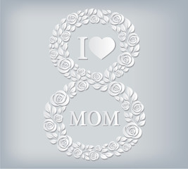 Wallpaper with roses, Mothers Day, abstract background pattern