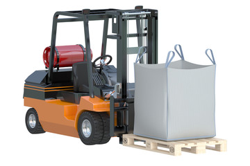 Forklift truck with bulk bag