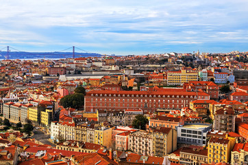 Fototapeta na wymiar View of Lisbon, Portugal. HDR - high dynamic range