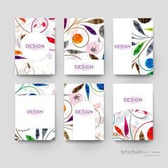 floral ornament vector brochure template. Flyer Layout