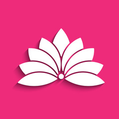 Lotus flower logo. Concept of spirituality, peace, relax. Vector graphic design