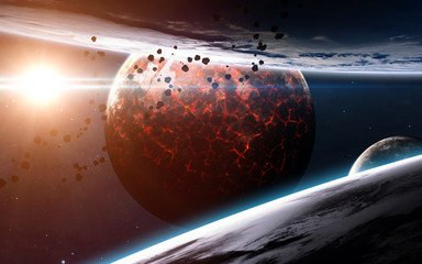Infinite space background with nebulas and stars. This image elements furnished by NASA
